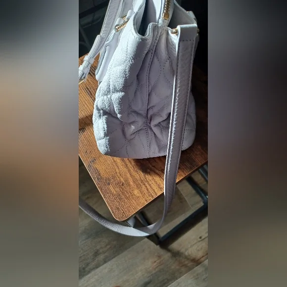 Vera Bradley Gray Quilted Top-Handle Satchel - Picture 14 of 15